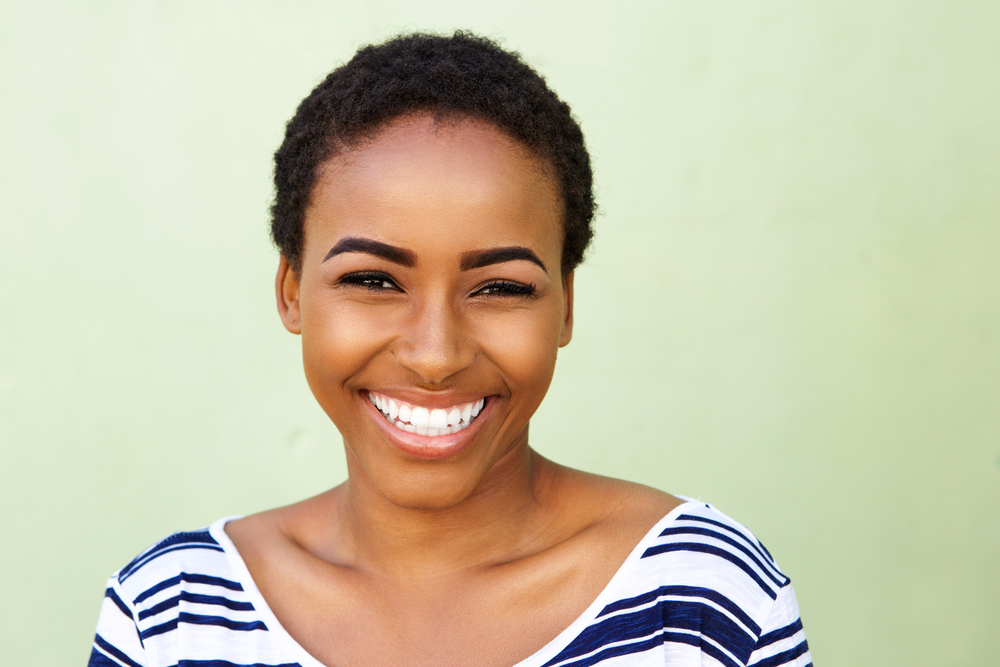 woman smiling