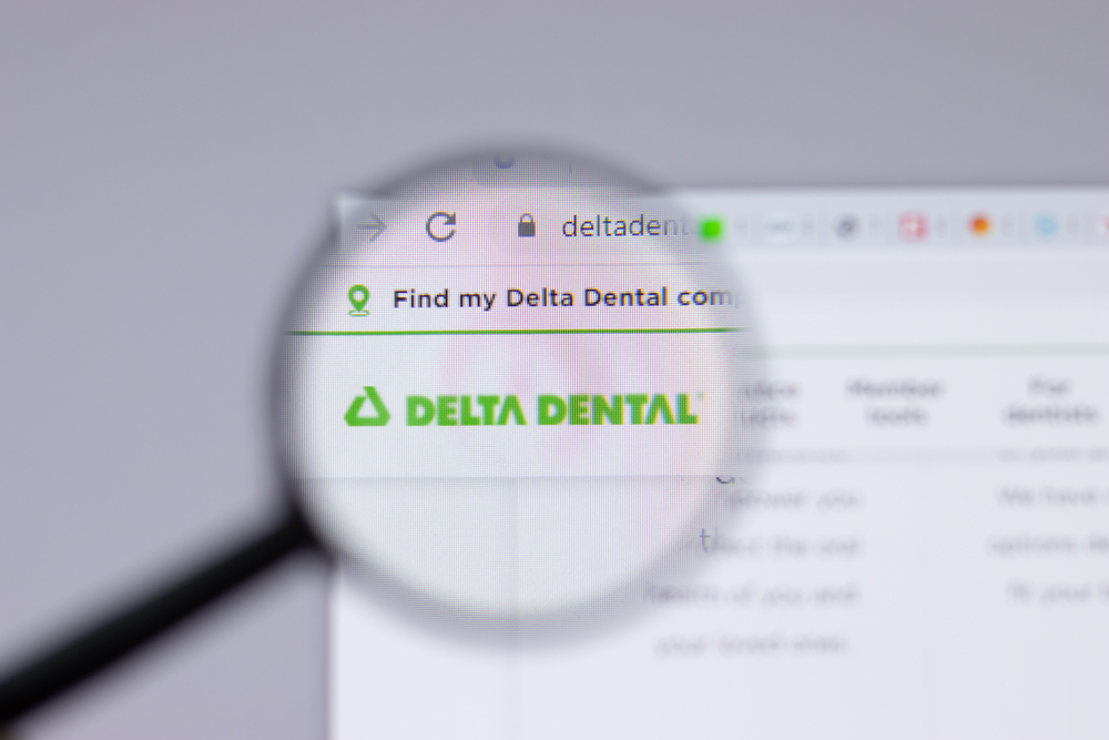 delta dental viewed with magnifier